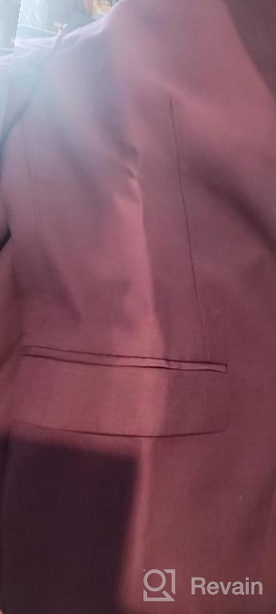 img 1 attached to Cloudstyle Men'S 3-Piece 2 Buttons Slim Fit Solid Color Jacket Smart Wedding Formal Suit review by Jacob Richardson