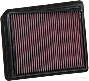 img 4 attached to 🔝 High Performance, Premium, Washable K&amp;N Engine Air Filter: Replacement Filter Compatible with 2017-2019 NISSAN Titan, 33-5062