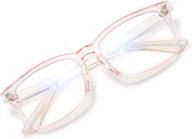feisedy b2286 women's men's square glasses frame classic clear lens eyewear logo