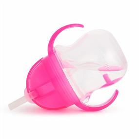 img 2 attached to Munchkin Any Angle Weighted Straw Trainer Cup With Click Lock Lid, 7 Ounce, Pink