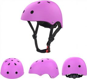 img 3 attached to Protective Gear Set For Active Kids: Toddler Helmet With Knee Elbow Pads And Wrist Guards - Adjustable For Various Activities