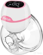 rainyb electric portable hands-free breast pump with strong suction power, quiet operation, 3 modes & 9 levels, touch panel, high definition display, includes flanges in 19mm/21mm/24mm sizes logo