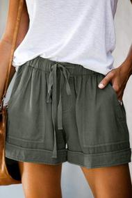 img 2 attached to Stay Comfortable And Stylish In QACOHU Women'S Drawstring Shorts With Pockets