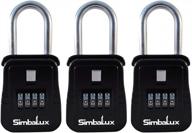 simbalux combo realtor lockbox quality 4 digit numeric combination real estate lock box, 3-pack logo