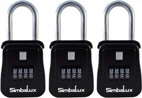 img 4 attached to SimbaLux Combo Realtor Lockbox Quality 4 Digit Numeric Combination Real Estate Lock Box, 3-Pack
