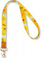 cool neck lanyard for men & women - stylish lanyard for id badge holder, wallet, and keys (color e) logo