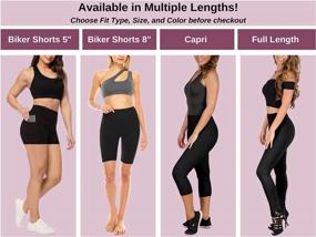 img 1 attached to Women'S High Waisted Leggings - Capri & Full Length SATINA Leggings