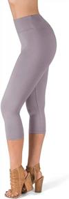 img 4 attached to Women'S High Waisted Leggings - Capri & Full Length SATINA Leggings