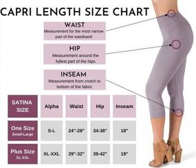 img 2 attached to Women'S High Waisted Leggings - Capri & Full Length SATINA Leggings