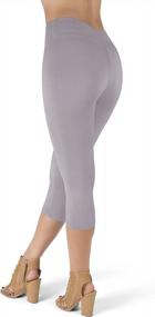 img 3 attached to Women'S High Waisted Leggings - Capri & Full Length SATINA Leggings