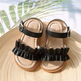 img 3 attached to Felix Flora Girls Sandals Toddler Girls' Shoes ~ Flats