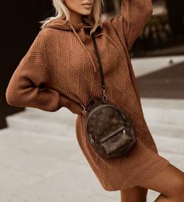 img 2 attached to Warm And Stylish: SySea Women'S Chunky Cable Knit Sweater Dress With Hooded Pullover For The Winter Season