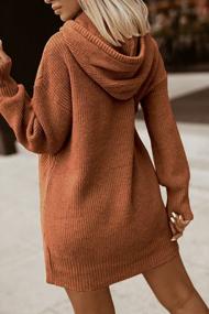 img 1 attached to Warm And Stylish: SySea Women'S Chunky Cable Knit Sweater Dress With Hooded Pullover For The Winter Season