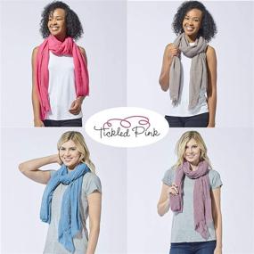 img 1 attached to Tickled Pink Classic Lightweight Pashmina Like Women's Accessories ~ Scarves & Wraps