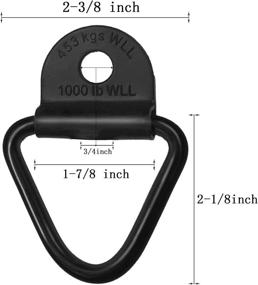 img 3 attached to 🔒 Sporthfish Cargo Tie-Down Anchors, 4-Pack Black Steel V-Ring Bolton Trailer Cargo Tie Down, Ideal for Trailers, Trucks, and Warehouses as a Sturdy Replacement for D-Ring Plastic Flush Mount Pan Fitting Tie Down