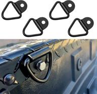 🔒 sporthfish cargo tie-down anchors, 4-pack black steel v-ring bolton trailer cargo tie down, ideal for trailers, trucks, and warehouses as a sturdy replacement for d-ring plastic flush mount pan fitting tie down логотип