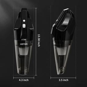 img 3 attached to 🚗 HOTOR Handheld Car Vacuum Cleaner - Powerful Mini Portable Accessory, Well-Equipped Car Cleaning Kit with Double Filtration System, Long Power Cord & LED Lights - Sliver
