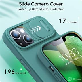 img 1 attached to 📱 Feaigit Liquid Silicone iPhone 13 Case: Ultimate Silky Touch, Soft Anti-Scratch Microfiber Lining, Camera Cover, Shockproof Protection - Midnight Green