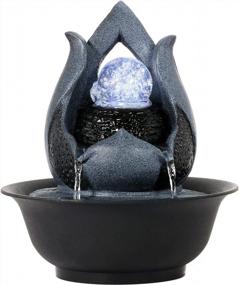 img 4 attached to WICHEMI Indoor Water Fountain: Calming Tabletop Fountains With LED Rolling Ball And Feng Shui Zen Meditation