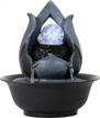 wichemi indoor water fountain: calming tabletop fountains with led rolling ball and feng shui zen meditation logo
