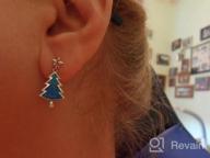 img 1 attached to Shine Bright With Milacolato Opal Christmas Tree 18K Gold Plated Earrings: Perfect For Xmas And Thanksgiving Gifts, Holiday Parties And Women/Girls review by Lisa Zulo
