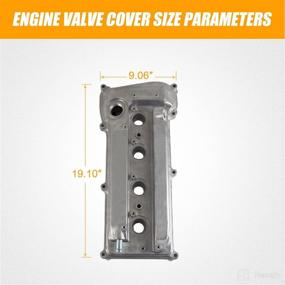 img 3 attached to 🚗 Silver Engine Valve Cover for Toyota RAV4 Camry Corolla Highlander Solara Matrix Scion tC xB Tarago 2.4L - Compatible with 2001-2015 Models - Replace 11201-28033 11201-28014