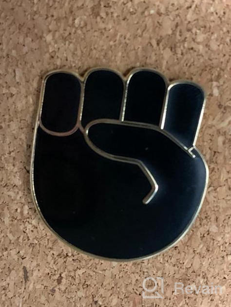 img 1 attached to Make A Bold Statement with Real Sic Raised Fist Enamel Pin: Black Lives Matter, Resist Protest, BLM Pin Ideal for Jackets, Backpacks, Bags, Hats & Tops review by Ashley Valdez