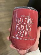 img 1 attached to DiverseBee Inspirational Thank You Gifts For Women, Mom, Sister, Wife, Girlfriend, Boss, Coworker, Nurses, Best Friend, Encouragement Birthday Wine Gifts - Insulated Wine Tumbler Cup With Lid (Honey) review by Cody Henry