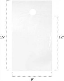 img 2 attached to ClearBags 9 X 15 Door Hanger Bags (1000 Bags) For Door Knob Flyers Promotions Coupons Clear Plastic Poly Hanging Bags For Mail Newspaper Bags With Hangers Protect Against Rain, Dirt, & Bugs DK4