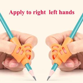 img 2 attached to Children Pen Writing Aid Grip Set Posture Correction Tool For Kids Preschoolers - Pencil Grips With Hollow Ventilation.