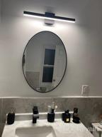 img 1 attached to Modern LED Bathroom Vanity Light Fixture In Matte Black Aluminum With 31.5-Inch Bar Design Over Mirror - 20W 6000K Wall Sconce Lighting By Joossnwell review by Johnny Moger