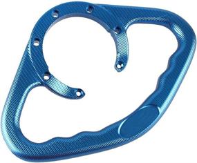 img 4 attached to Enhance Control and Comfort with Luckmart Motorcycle Aluminium Rear Passenger Gas Tank Bar Handle Grips Compatible for Honda CBR: Blue