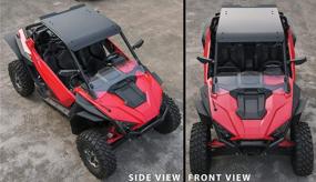 img 1 attached to SAUTVS Heavy Duty Black Aluminum Roof Top With Sun Visor Cover For Polaris RZR PRO XP/RZR Turbo R 2020-2023 - Replaces #2883743-458 - Roofing Accessory For Two-Seater RPO XP
