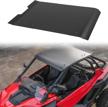 sautvs heavy duty black aluminum roof top with sun visor cover for polaris rzr pro xp/rzr turbo r 2020-2023 - replaces #2883743-458 - roofing accessory for two-seater rpo xp logo