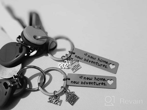 img 1 attached to New Home Keychain 2023 Housewarming Gift For New Homeowner Real Estate Agent Moving In Keyring House Key Chain Jewelry review by Sean Young