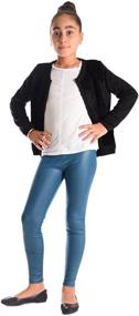 img 4 attached to 👖 Dinamit Jeans Girls' Metallic Elastic Leggings - Premium Comfort and Style