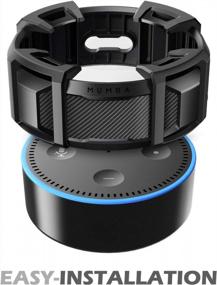 img 1 attached to Настенная вешалка для Echo Dot 2-го поколения - компактное решение для динамиков умного дома Amazon Alexa без грязных проводов или винтов, идеально подходит для вашего дома (черный)