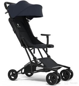 img 4 attached to 🛒 ShaHa Lightweight Stroller: Foldable Travel Stroller for Toddlers with Swivel Front Wheels, 1-Step Brake & Sun Canopy-Compact & convenient!