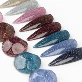 img 1 attached to MIZHSE 8-Color Reflective Glitter Gel Nail Polish Set - Diamond UV LED Soak Off Home Manicure Salon 10Ml