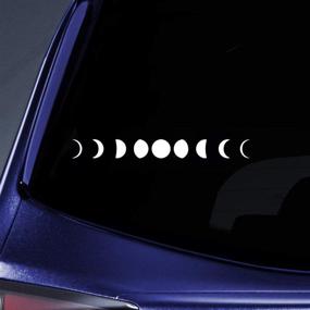 img 4 attached to 🌙 Affordable Moon Phases Sticker Decal - Perfect for Notebooks, Cars & Laptops | Bargain Max Decals (White, 8")