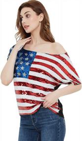 img 1 attached to Anna-Kaci American USA Flag Sequin Cami Tank Top, Perfect For Patriotic Events