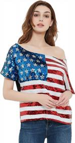 img 2 attached to Anna-Kaci American USA Flag Sequin Cami Tank Top, Perfect For Patriotic Events