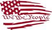 ur impressions dred tattered american flag - we the people decal vinyl sticker graphics for car truck suv van wall window laptop logo