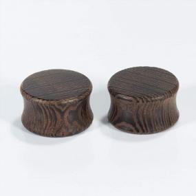 img 3 attached to Organic Wood Ear Gauges: TBOSEN 1Pairs Saddle Plugs For Piercing Stretching In Sizes 8Mm-25Mm