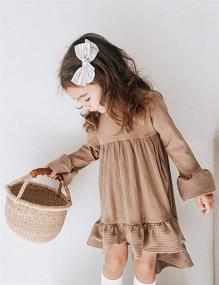 img 3 attached to 👗 Bilison Toddler Sleeve Ruffle Dresses for Girls - Clothing