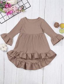 img 2 attached to 👗 Bilison Toddler Sleeve Ruffle Dresses for Girls - Clothing