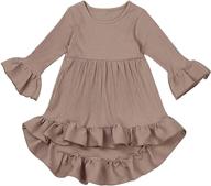 👗 bilison toddler sleeve ruffle dresses for girls - clothing logo