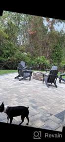 img 6 attached to Синий складной стул Adirondack - идеальная уличная мебель для патио для вашего сада, террасы, костра и заднего двора - атмосферостойкая и прочная