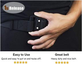 img 3 attached to WYuZe Tactical Military Elastic Stretch Men's Accessories best: Belts