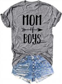 img 2 attached to Get Your Humor On With Umsuhu Mom Of Boys Shirts For Women - Perfect Mother'S Day Gift!